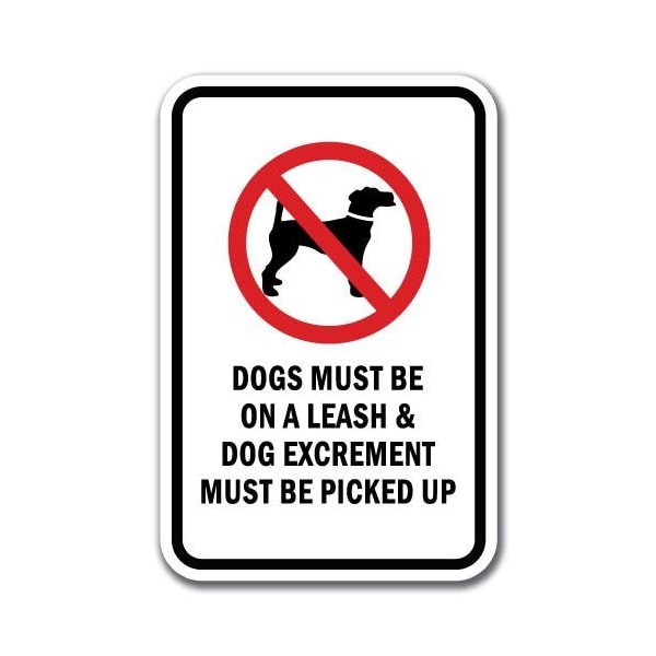 Signmission 18 in Height, 0.12 in Width, Aluminum, 12" x 18", A-1218 Pet-Animal - LeasExcre A-1218 Pet-Animal - LeasExcre - main